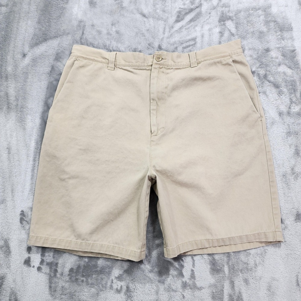 Vintage Gap Shorts Mens 38 Beige Khaki Chino Flat Front‎ Cotton Casual Summer